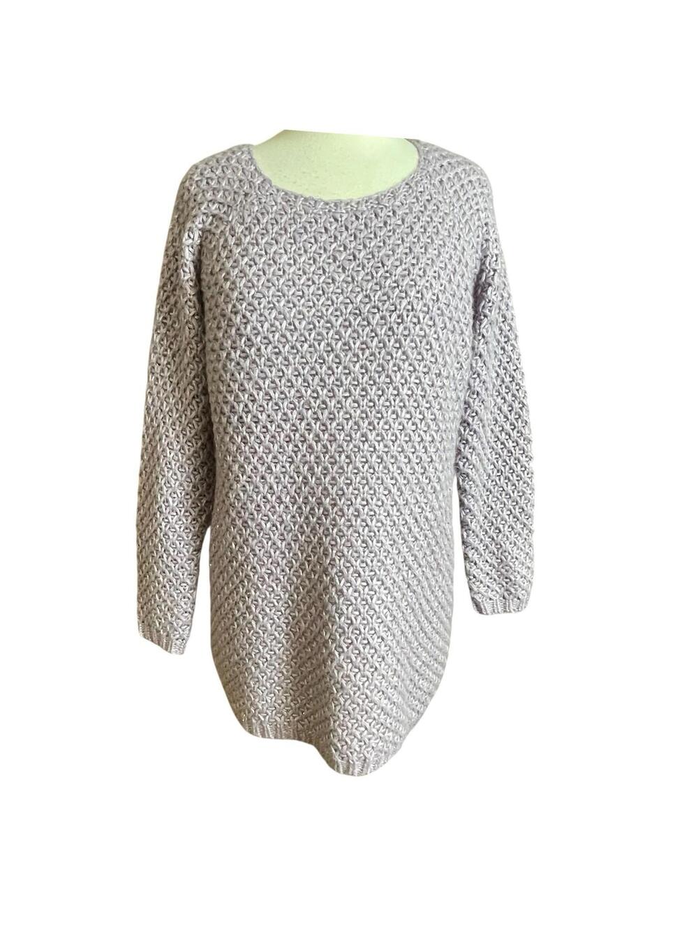 Soft Surroundings purple oversize pullover sweater large